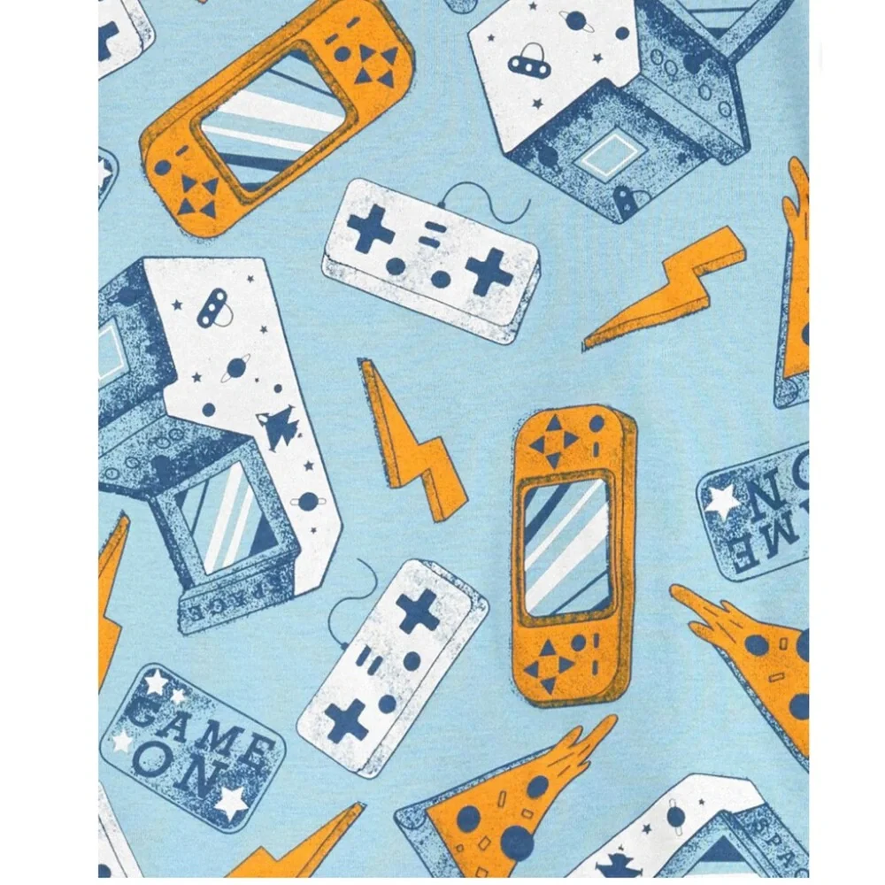 Carter’s Boys Gaming Arcade Pizza Video Game Controllers Shirt and Pants Pajamas